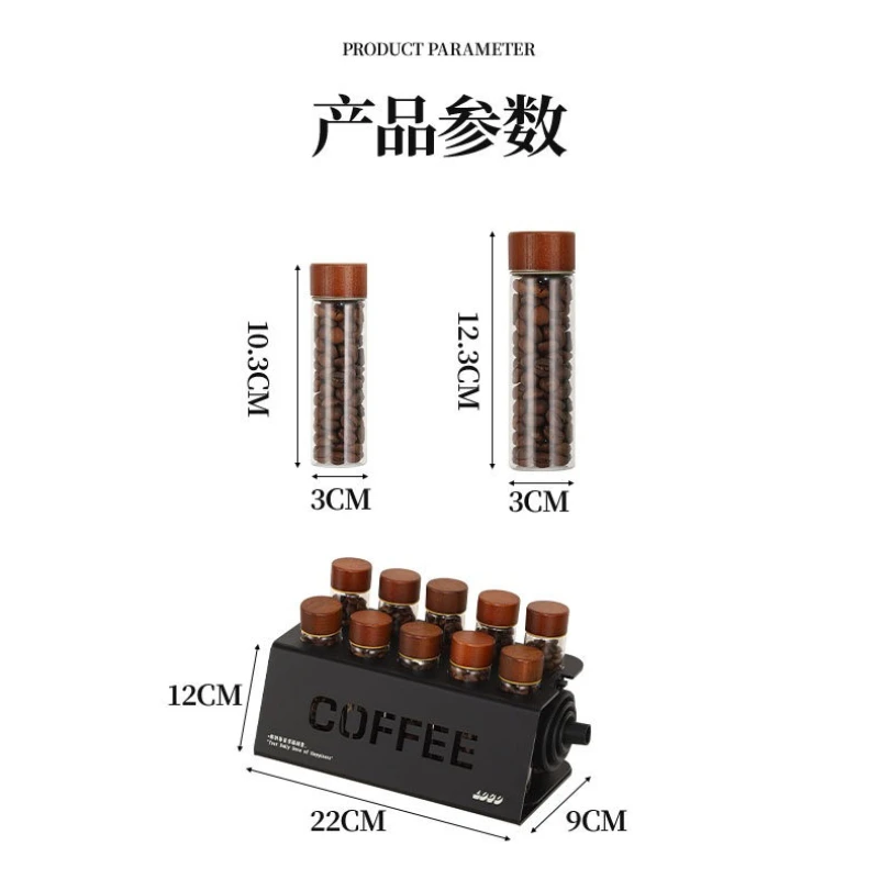 Portable Coffee Bean Storage Canister One-way Degas Valve Coffee Rest Jar Aroma Tasting Bottle Display Rack view 4