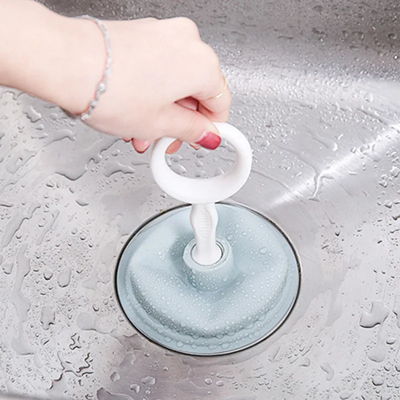 Household Powerful Sink Drain Pipe Pipeline Dredge Suction Cup Toilet Plungers Bathroom Portable Drain Cleaning Tools