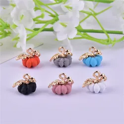 10pcs/lot 3D Pumpkin Halloween Charms Fashion Jewelry Earring DIY Making Charms