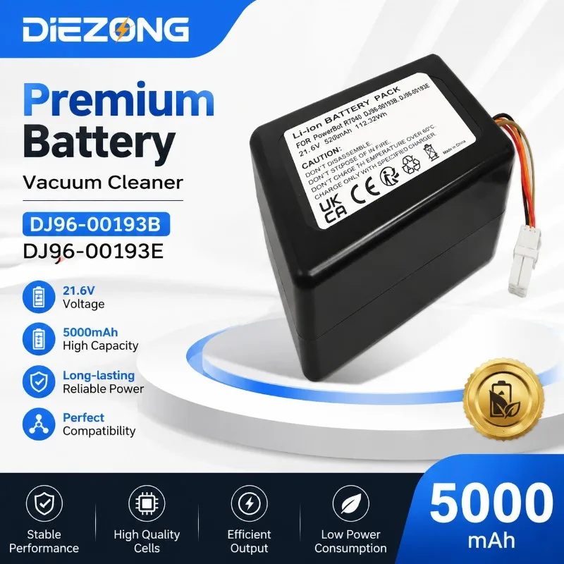 Аккумуляторы 21.6V 5000mAh для робота-пылесоса Samsung PowerBot Cyclone Force R7040 DJ96-00193B DJ96-00193E