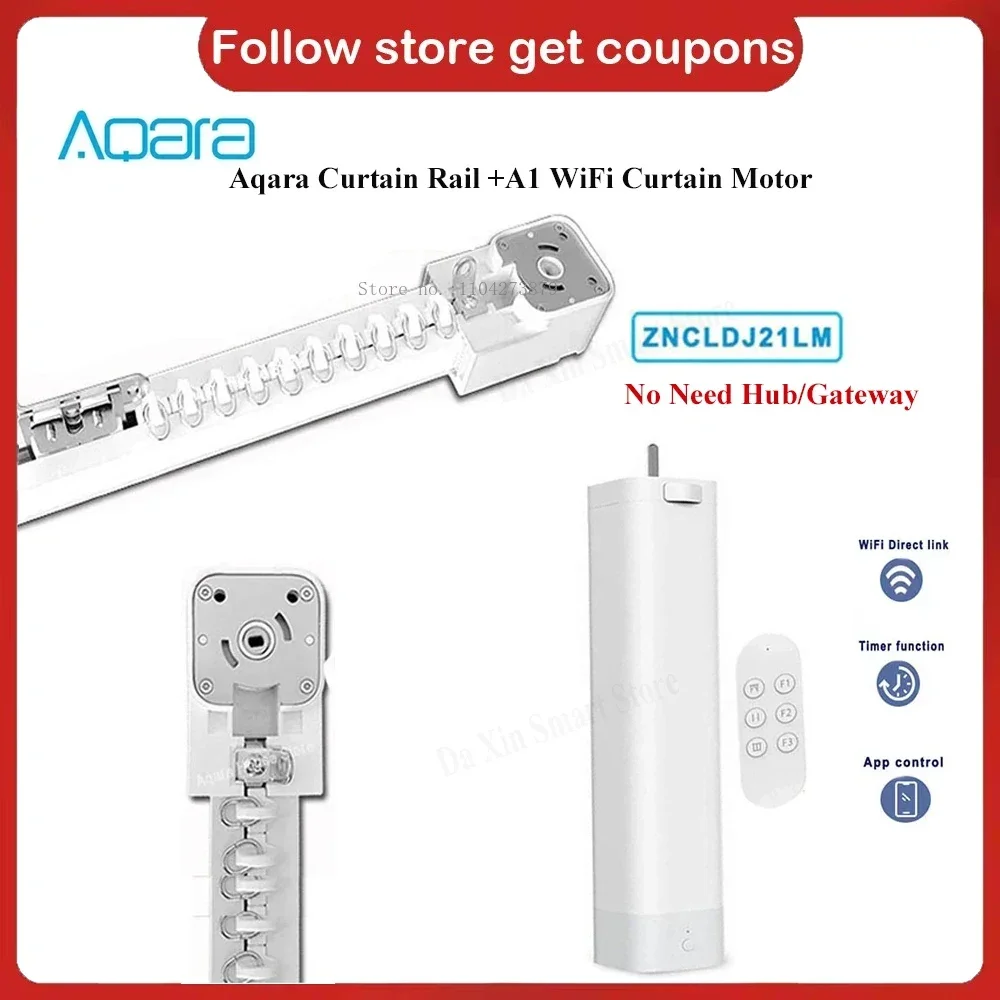 

Aqara Smart Wifi Curtain Motor A1 with Electric Curtain Track Customize Super Quiet Curtain Rail work with Mi Home /yandex алиса