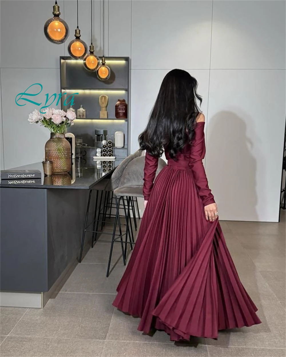 فستان سهرة مخصص برقبة قارب أحمر على شكل حرف a مثير قبالة الكتف فساتين الحفلات الرسمية طول الأرض فساتين المناسبات الخاصة