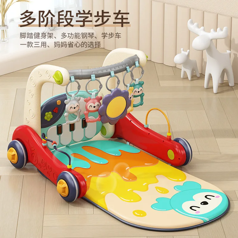 Baby pedal piano fitness frame multi-functional 0-3 year old baby foot music toy toddler toddler two-in-one