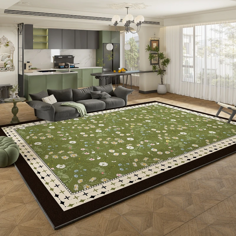 French Retro Style Rugs for Bedroom Irregular Shape Living Room Decoration Soft Carpet Washable Lounge Floor Mat Anti-slip Rug
