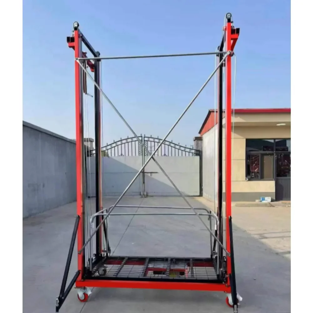 Movable foldable electric lifting scaffold remote control hoist