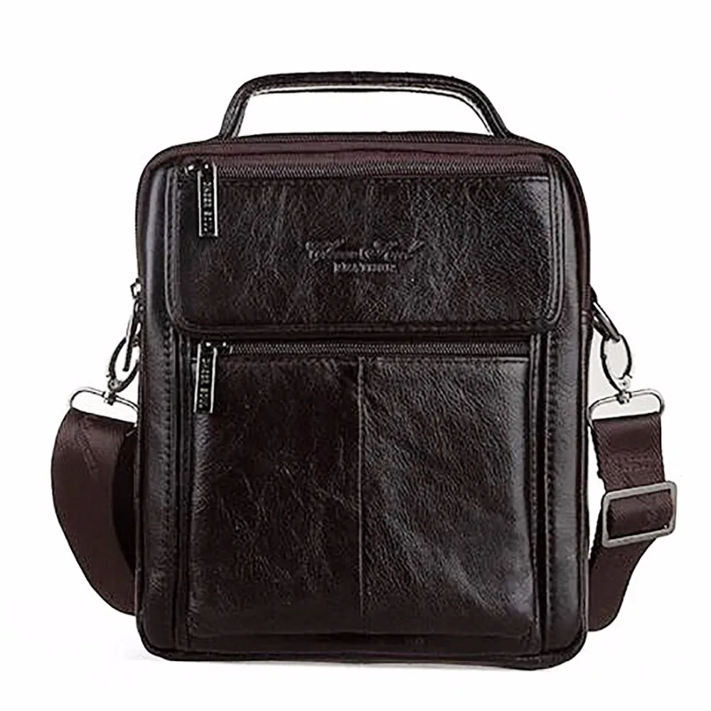 Imagem -03 - Bolsa Crossbody de Couro Genuíno para Homens Bolsa de Ombro Mensageiro Bolsa de Couro Comercial de Alta Qualidade Bolsas de Viagem Casuais