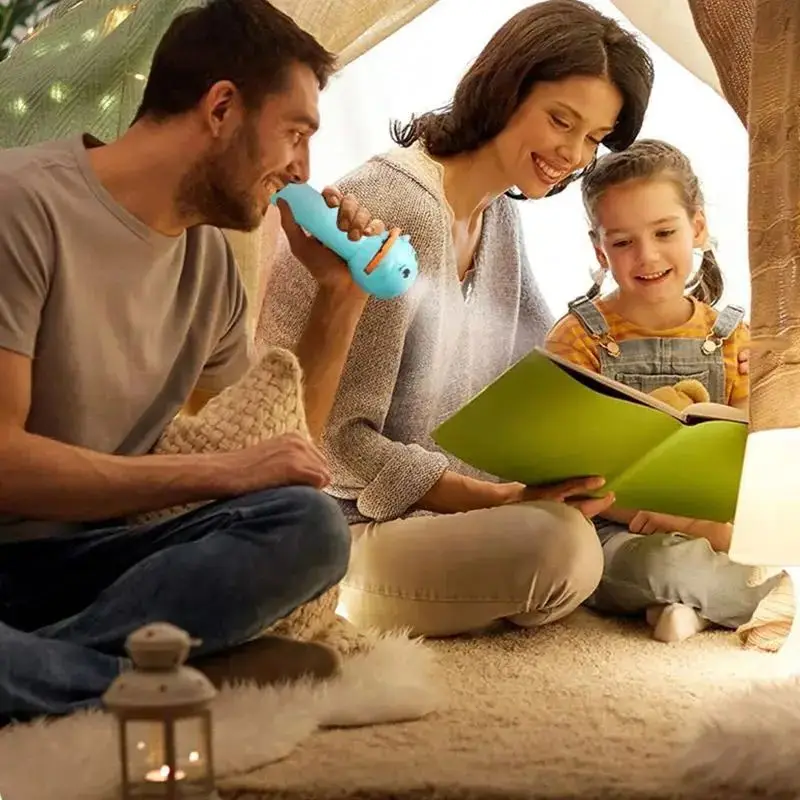 Kinder Leuchtende Taschenlampe Projektor Baby Schlaf Geschichte Buch Taschenlampe Spielzeug Frühe Bildung Spielzeug Urlaub Weihnachten Beleuchtung – Detail 3