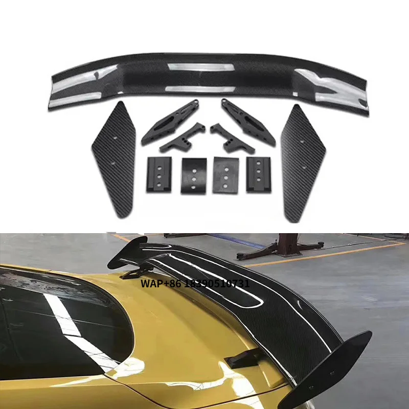 

Real Carbon Fiber Fibre Rear Trunk Spoiler Big Wing for Mustang GT 2015-2022