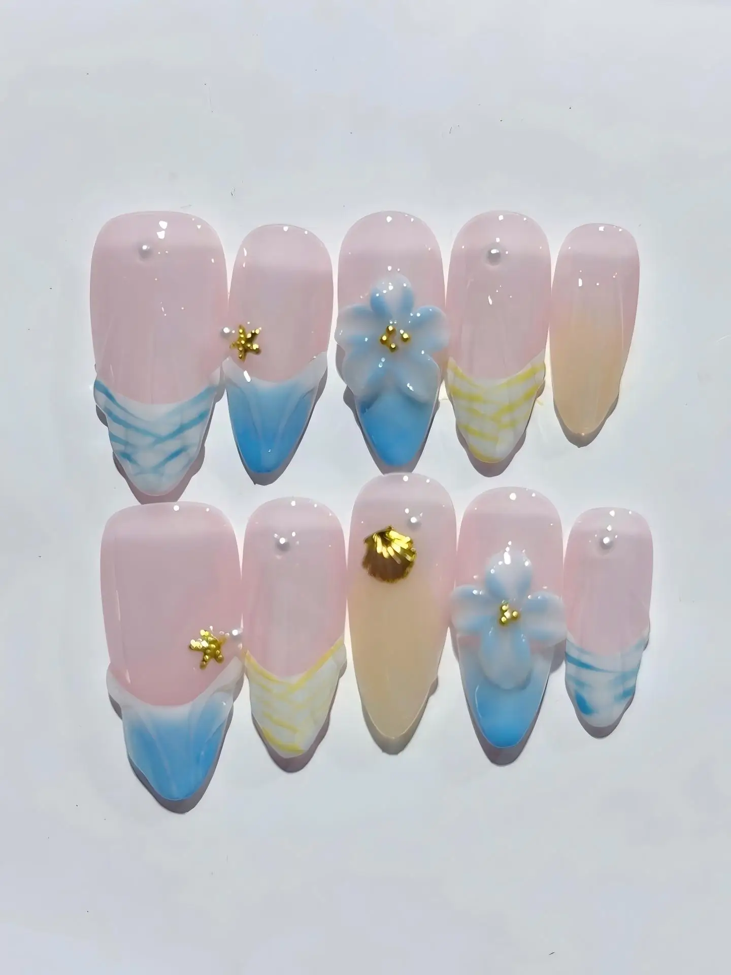 

French Minimalist Intellectual Style Nail Art Fashion Manicure (D392)
