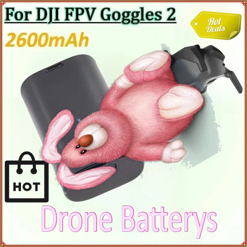 

7-9V 2600mAh High Quality for DJI FPV Goggles 2 Battery Compatible Goggles 2 FPV Flight Glasses V2 Accessories Drone Batteries
