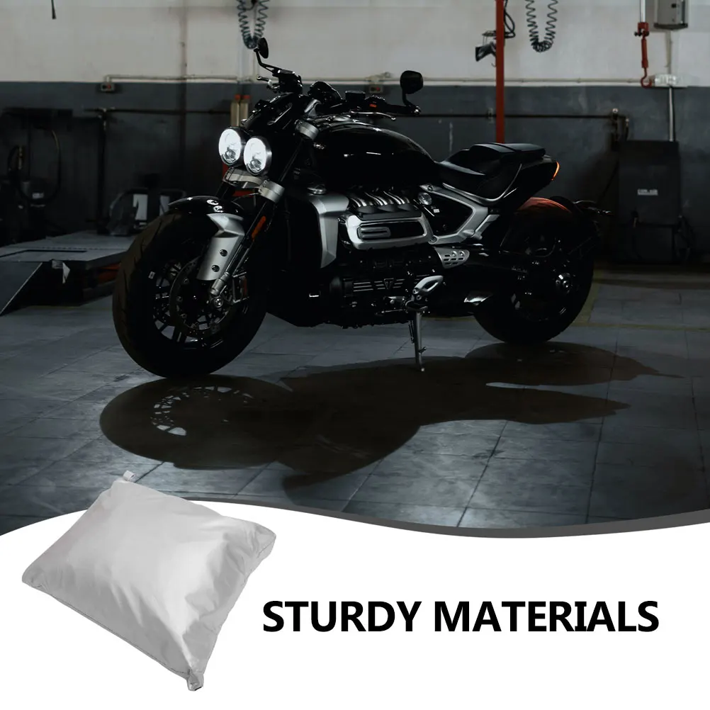 

Motorcycle Cover Waterproof Dustproof Breathable Soft Reusable Bike Tarp Protects UV Droppings Storage Bag Fits All