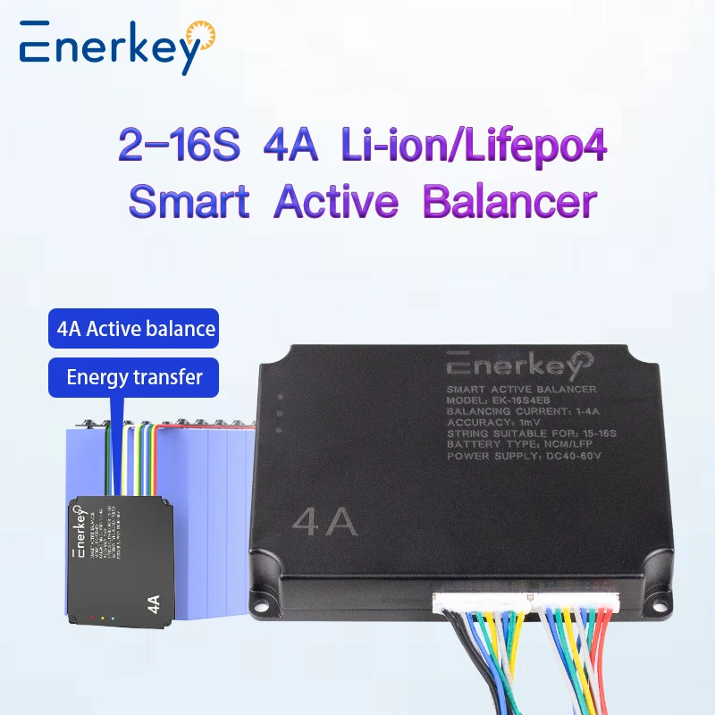 Enerkey Najnowszy Inteligentny Aktywny Balanser 16S 4A, Wyrównywacz 3S 4S 5S 6S 7S 8S 9S 10S 12S 14S 16S do Baterii LiFePO4 / Li-ion — zdjęcie produktu 2