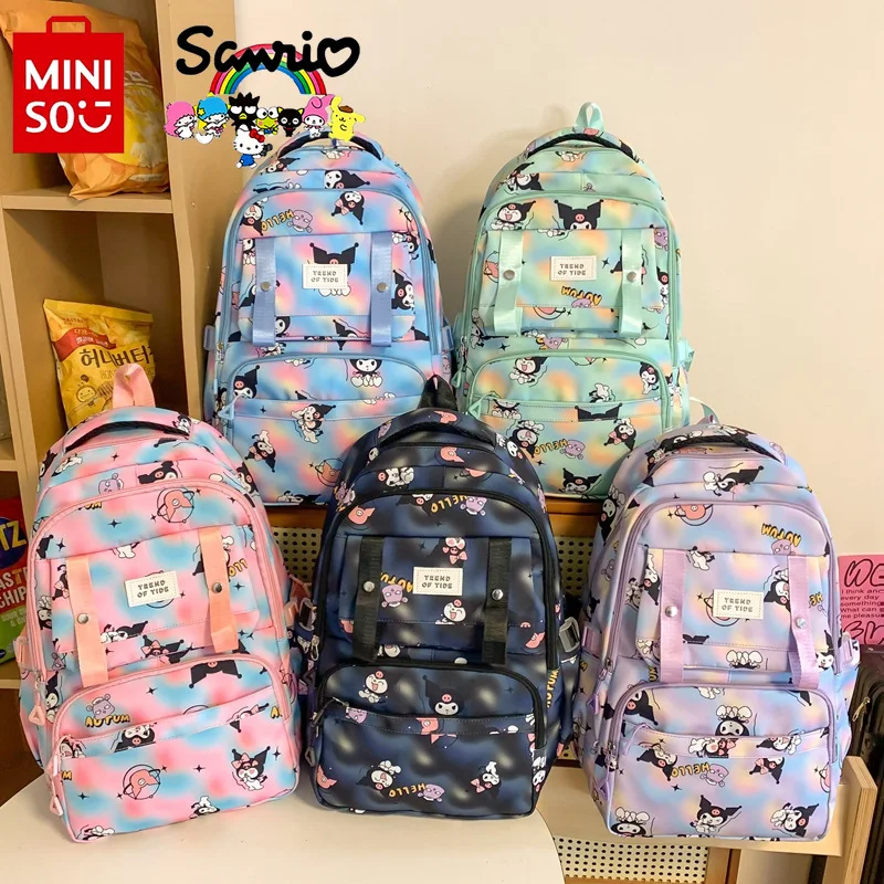 

MINISO Kulomi New Student School Bag Fashionable High Quality Women's Backpack Cartoon Large Capacity Women's Travel Backpack