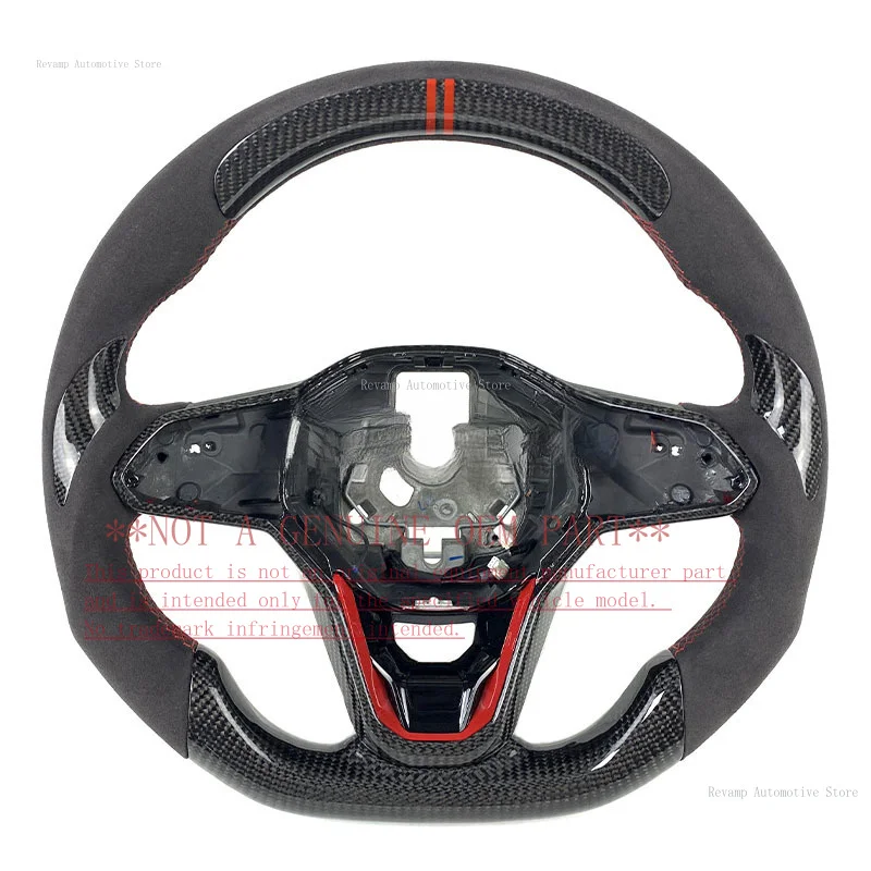 For Volkswagen Golf MK8 GTI Tiguan CC Passat Teramont Carbon Fiber Steering Wheel Modification Horn Cover Decorative Cover