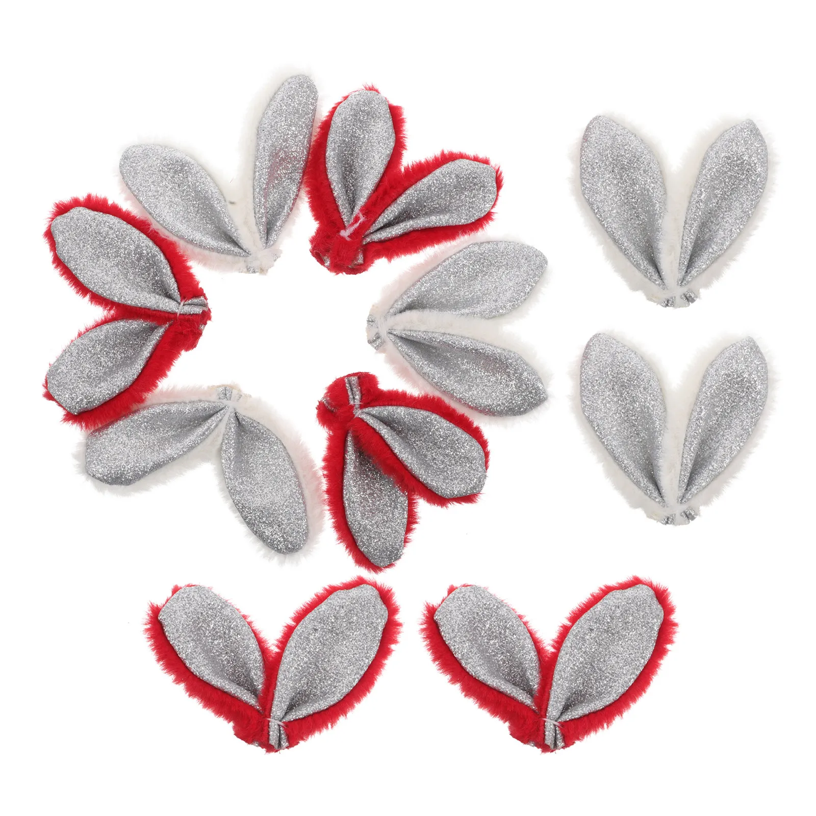 10Pcs Whimsical Rabbit Ear Ornaments for DIY Hairband Craft Supplies Handbag Clothing Hat Decoration Creative Kids Activity view 4