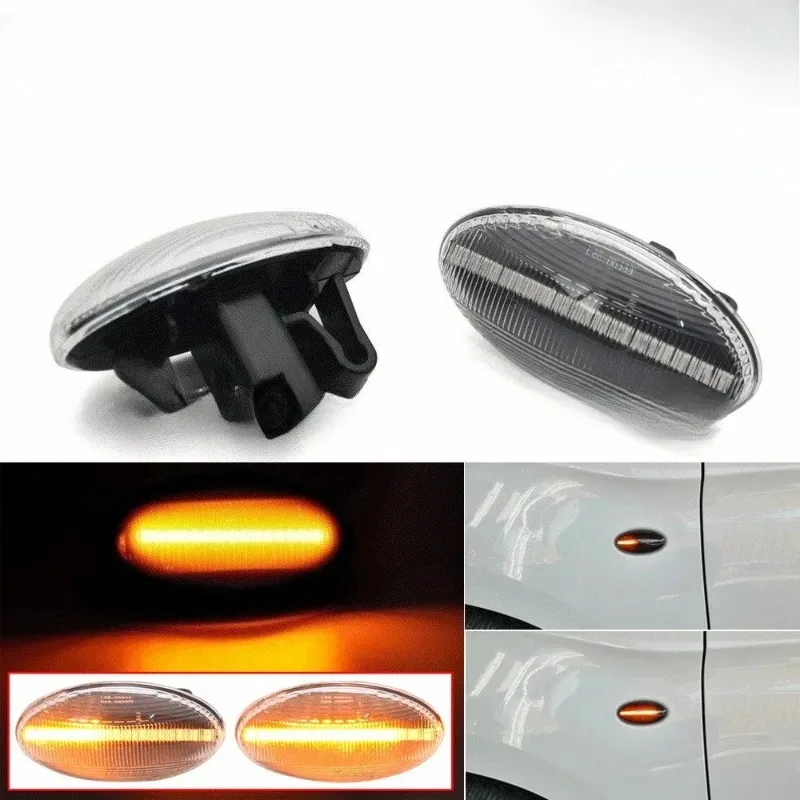 2 قطعة ل LED ديناميكية بدوره مصباح إشارة الوامض الجانب ماركر ضوء لسيتروين C1 C2 C3 C5 C6 بيجو 307 206 407 107 607 1007