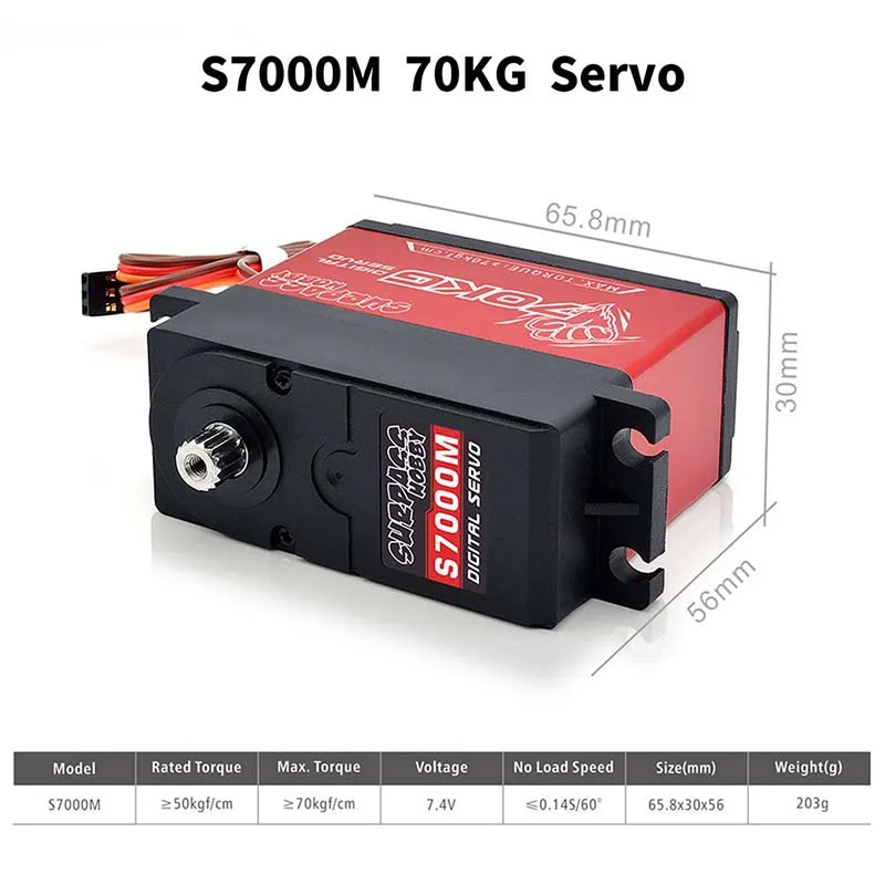 SURPASS-HOBBY S7000M 70KG High-Torque RC Car Servo for 1/5 Scale Models