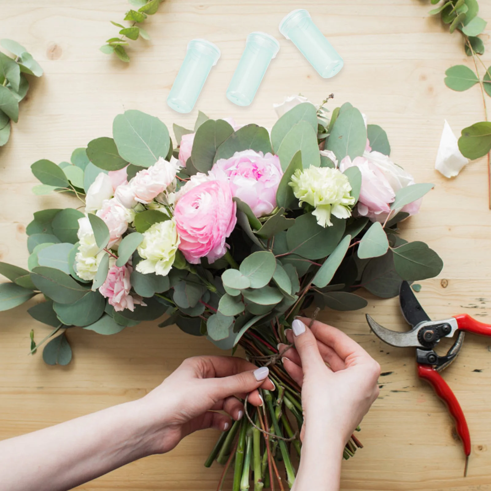 200 قطعة من أنابيب حفظ الزهور الطازجة من البولي بروبيلين الفاخرة، حاويات مياه زهرية محمولة، متينة وآمنة وعملية وسهلة التنظيف #4