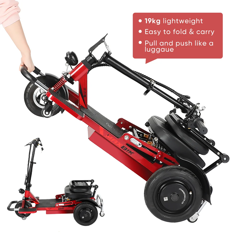 旅行用3輪電動シニアスクーター 大人用折りたたみ式モビリティスクーター