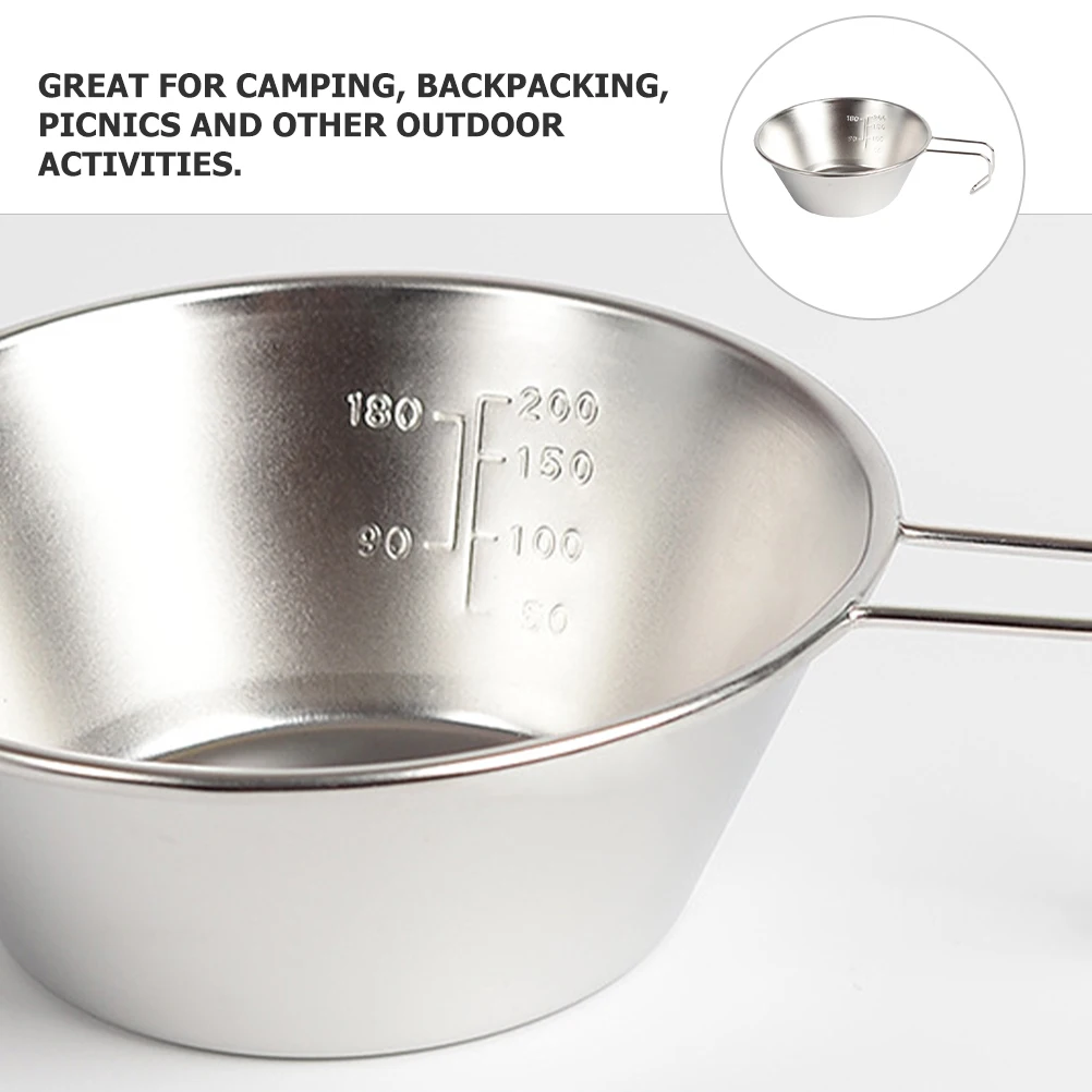

Camping Cookware Stainless Steel Water Foldable Outdoor Travel Accessories Reusable Cup Compact Small Makgeolli Bowl Salad