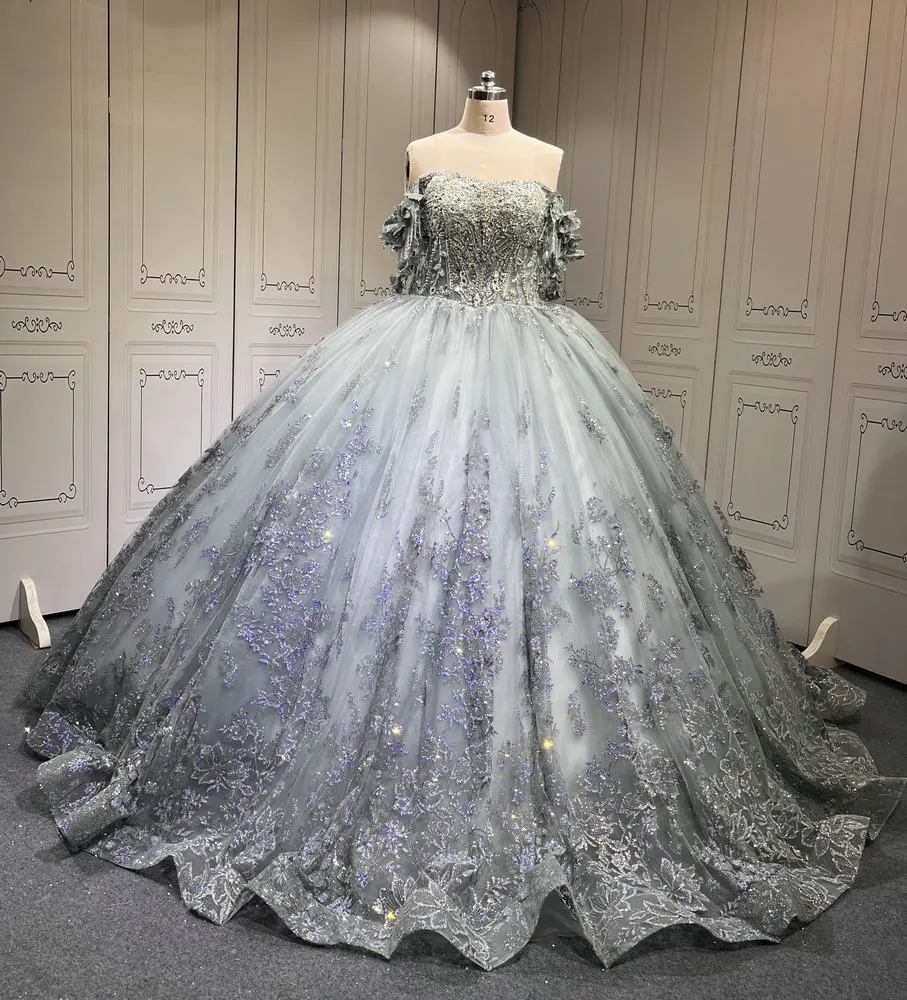 

Mumuleo синее платье Quinceanera цвета металлик с кружевной аппликацией 15, бальное платье Vestidos Anos Quinceaneras Vestido Fiesta