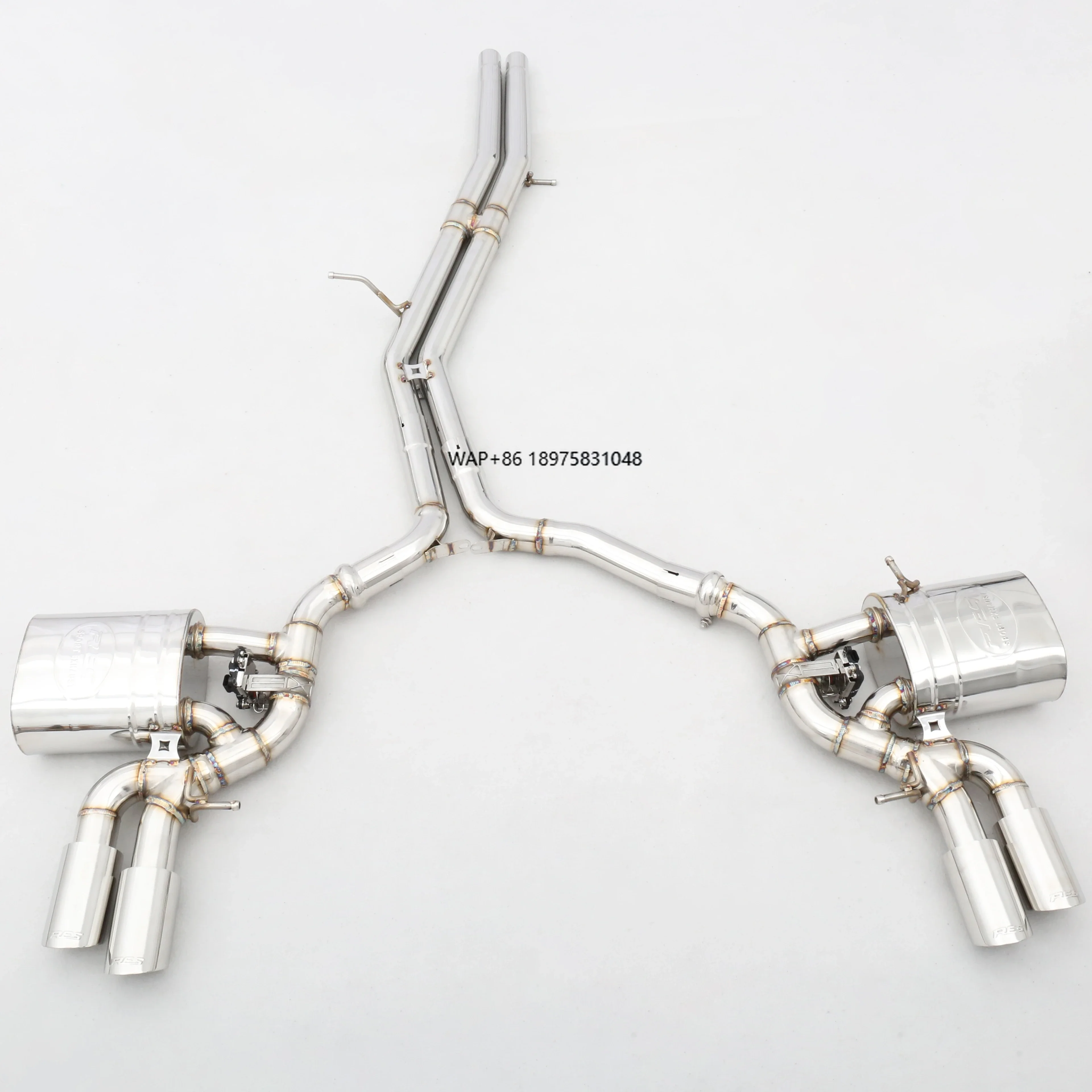 Factory Customizable 3.0T EA839 304 Stainless Steel/Titanium Valved Exhaust System Designed Specifically for S4/S5 B9