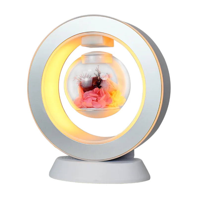 NEW Eternal Flower Rose Magnetic Levitation Light Emitting Decorative Piece for Home Decoration Artwork  Anniversary Gift