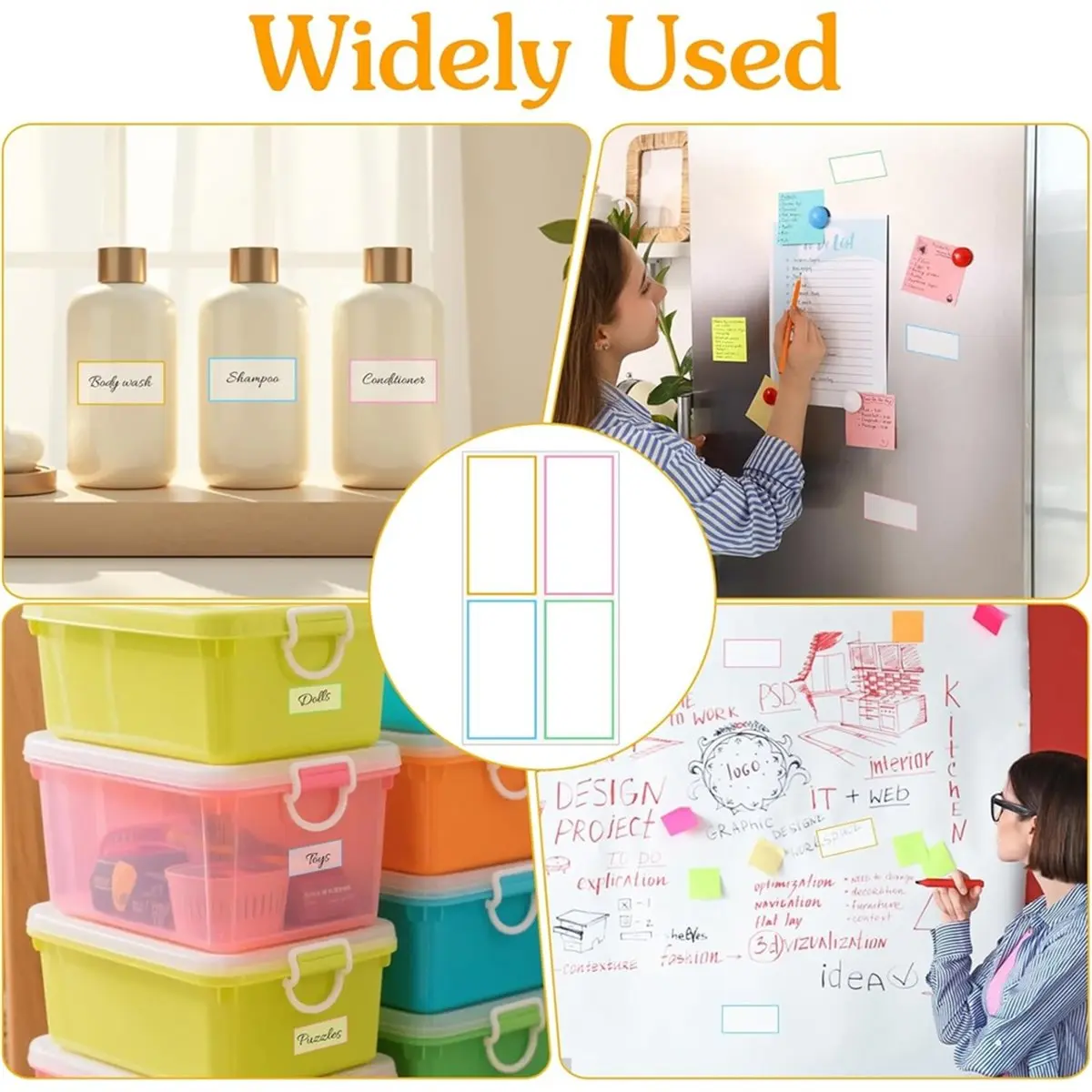 Latest ABBQ-120 Pcs Dry Erase Labels, 2.4