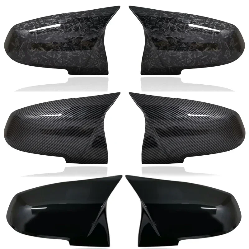 

1Pair Side Rearview Wing Mirror Cover Caps For BMW 1 2 3 4 Series F20 F30 F31 F32 F34 F36 E84 2014 -2019 ABS Gloss Black