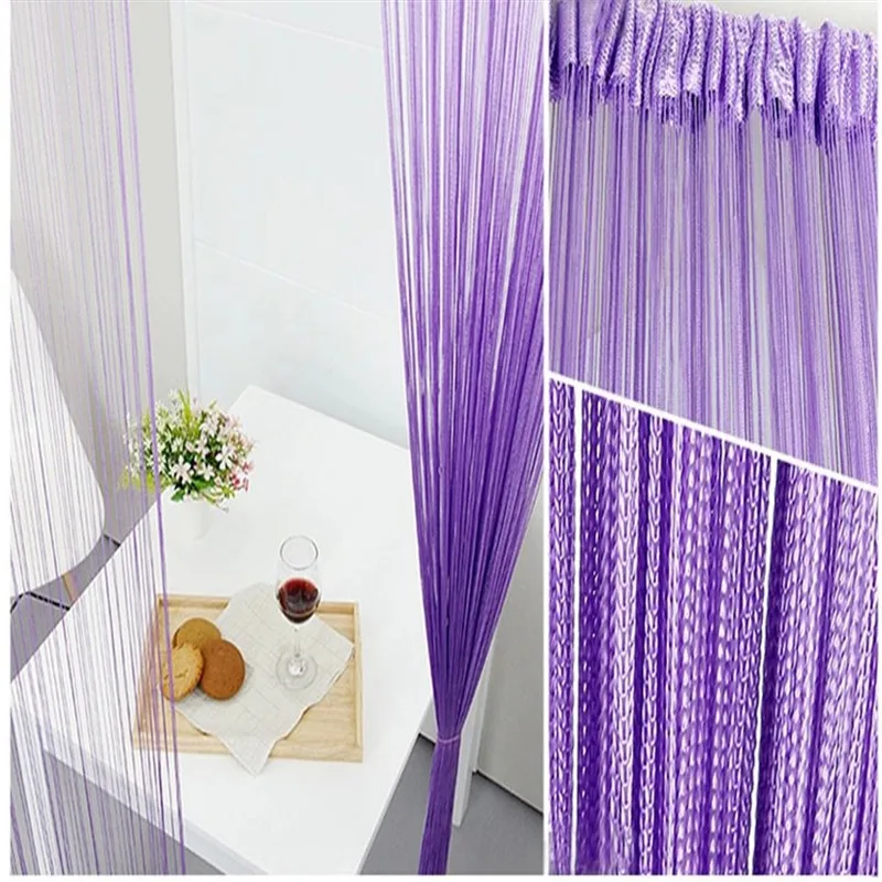 1 Stück Fadenvorhänge Bildschirmband String Divider Blind für Wohnzimmer Tür Wand Fenster Panel Quaste Vorhang – Detail 3