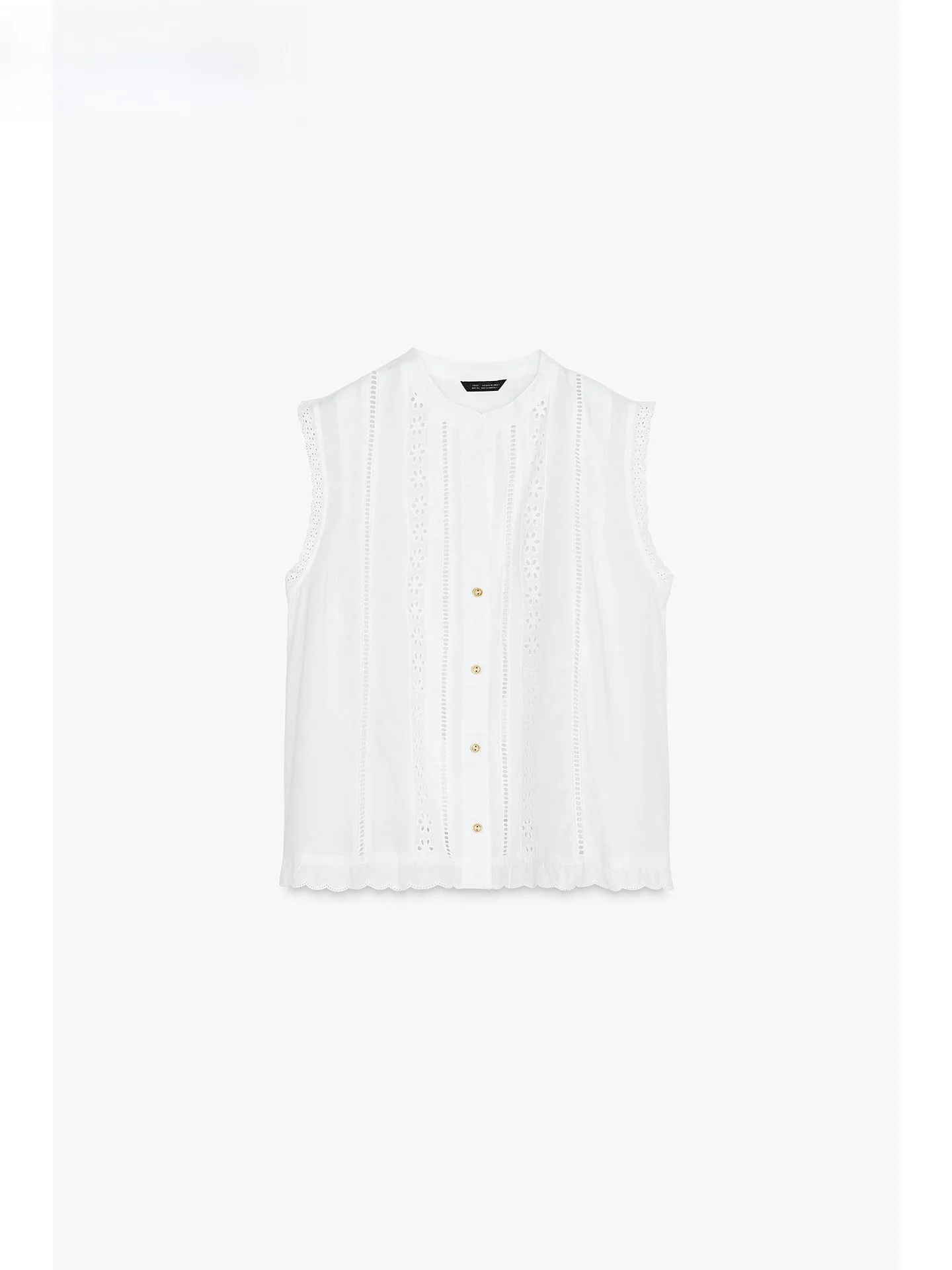 ZAPRHA romantique Sle Vertical à volants haut décontracté femmes irt 2025 nouveau Faion Ele été Svel rond Ne