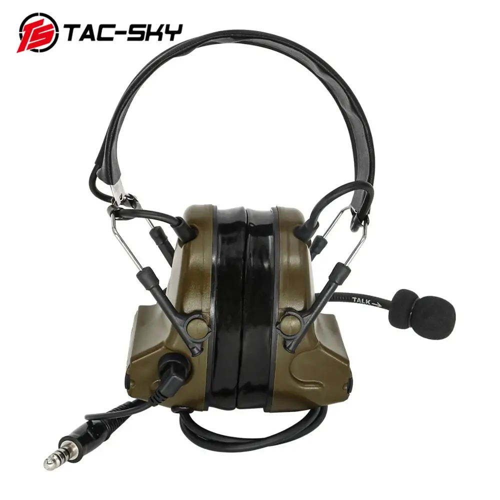 

TAC-SKY COMTAC II Silicone Earmuffs Hearing Defense Noise Cancelling Pickup Walkie-Talkie Shooting Tactical COMTAC Headset