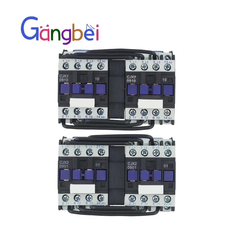 CJX2-0910N 0901N 1210N 1201N 1810N 1801N reversing contactor mechanical interlocking contactor voltage 380V 220V 110V 36V 24V