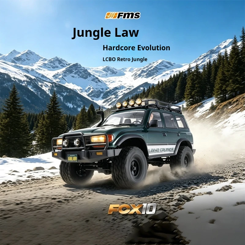 FMS Rc Crawler 1/10 LC80 Green Brushless Version Simulation Off Road Climbing Car Model Hobby Gift For Men