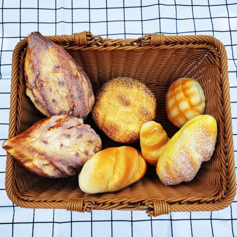 سلة نزهات مصنوعة يدويًا من الراتان المقلد بمقبض ، تخييم ، نسج صفصاف ، سلة تخزين ، حامل خارجي ، جودة عالية