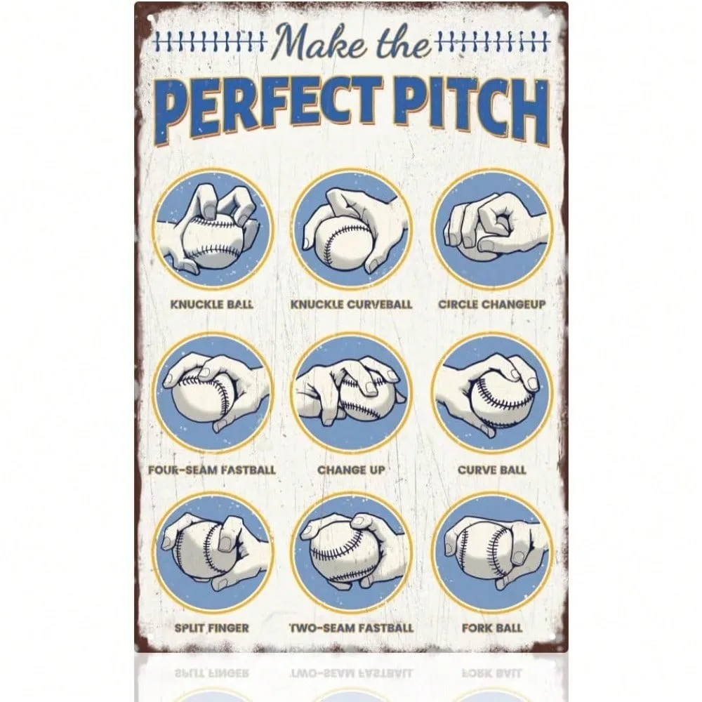 

Vintage Baseball Wall Decor, Man Cave Metal Sign, Sports Memorabilia, Retro Art Deco Style, Valentine's Ramadan Decorations 2026