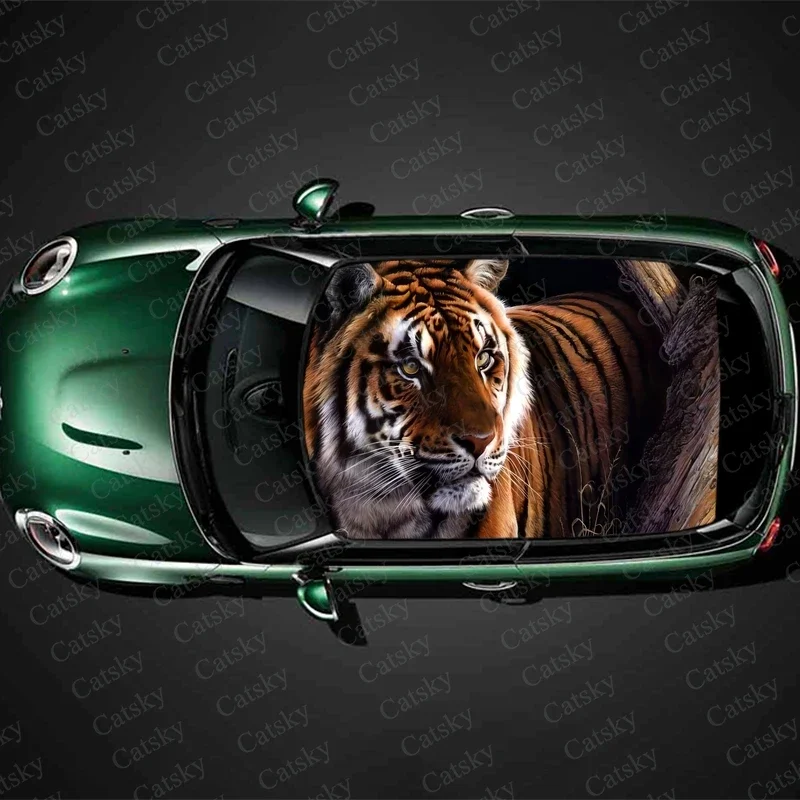 Tiger animal Car stickers, roof decals, car sunroof decorative stickers, painting, modified hood, car window decals