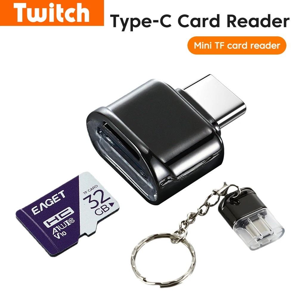 

Mini Type-C OTG Type C TF Card Reader High-Speed Data Transfer For Phone Laptop MacBook Camera MP3 Samsung Xiaomi USB C Adapter