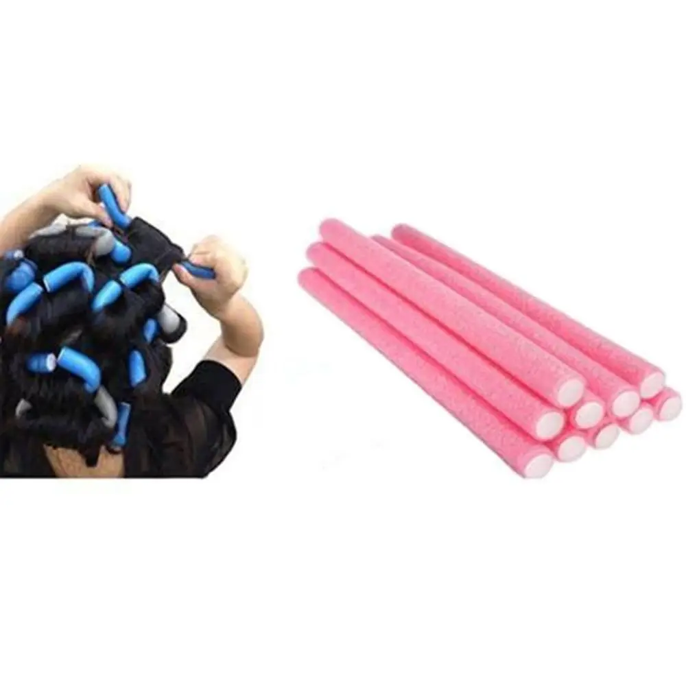 

Styling Colorful Perm Curling Bar Soft Foam DIY Hair Curling Stick Random Color Pearl Cotton Eva Curling Iron Hair Rollers