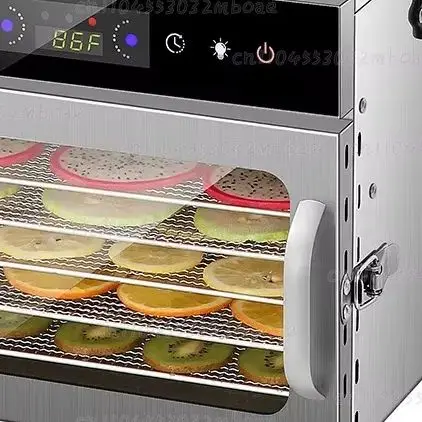Stainless Steel 6 Layers Food Dehydrator Touch Panel Dryer for Fruit Vegetable Meat Beef Jerky Snacks 220V/110V