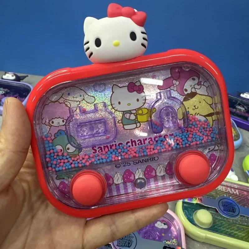 

New Kawaii Sanrio Hello Kitty Mymelody Cinnamoroll Handheld Puzzle Toy Collar with Light Game Console Children's Toy Gift