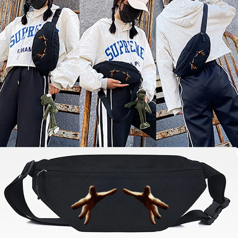 Waist Bags Fashion Chest Pack Outdoor Cross Shoulder Bag Two-dimensional Space Printing Large Capacity Unisex Belt Bags Handbags