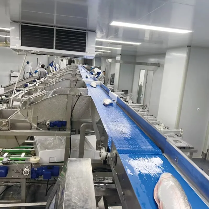 Salmon Fish Processing Line Customized Stainless Steel Fish Cleaning Cutting Filleting Production Equipment