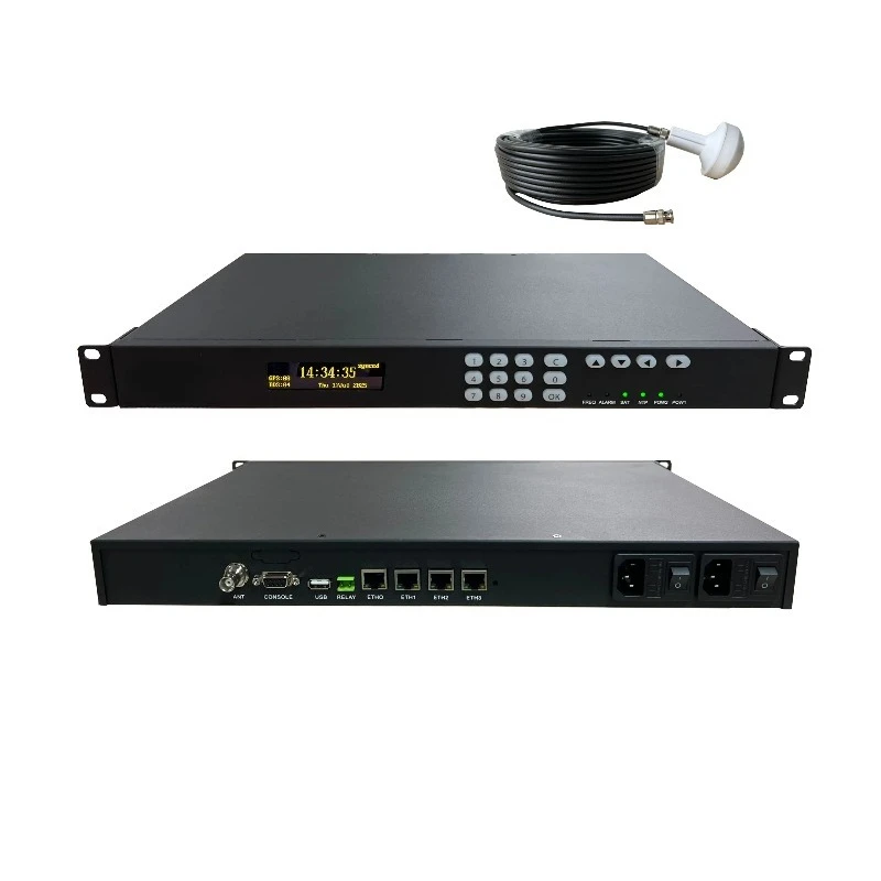 High Precision Time Server: 1-3 Ethernet Ports, Integrated Crystal Oscillator, Accurate Time Synchronization