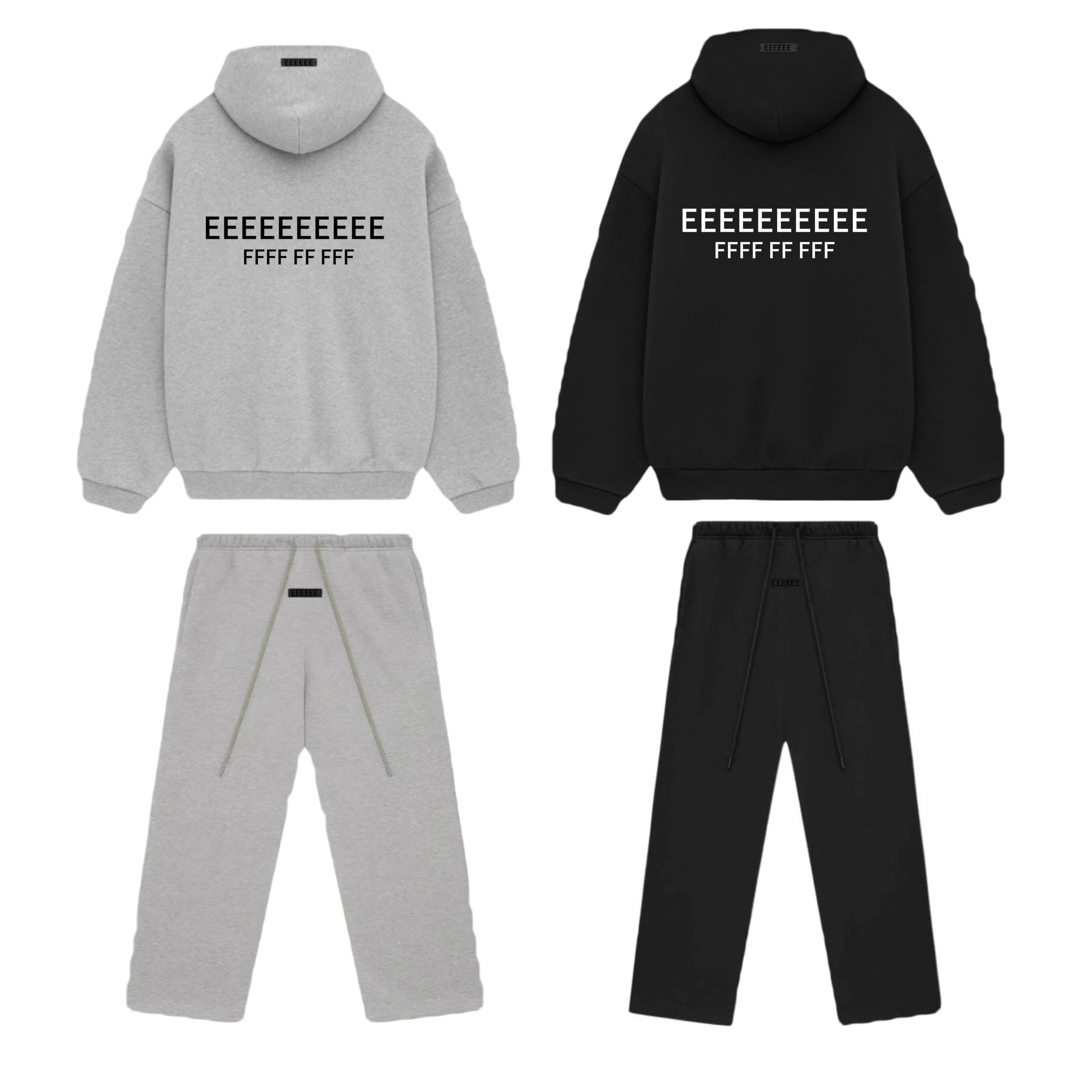 

Мужской комплект FW24 Holiday Core: Уютный пуловер с капюшоном и подкладкой, с надписью, специально разработанный для комфорта.