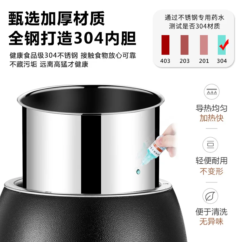 Electric Soup Warmer Stainless Steel Buffet Stove 13 L Large Capacity Insulated Soup Pot Commercial Heating Appliance view 4