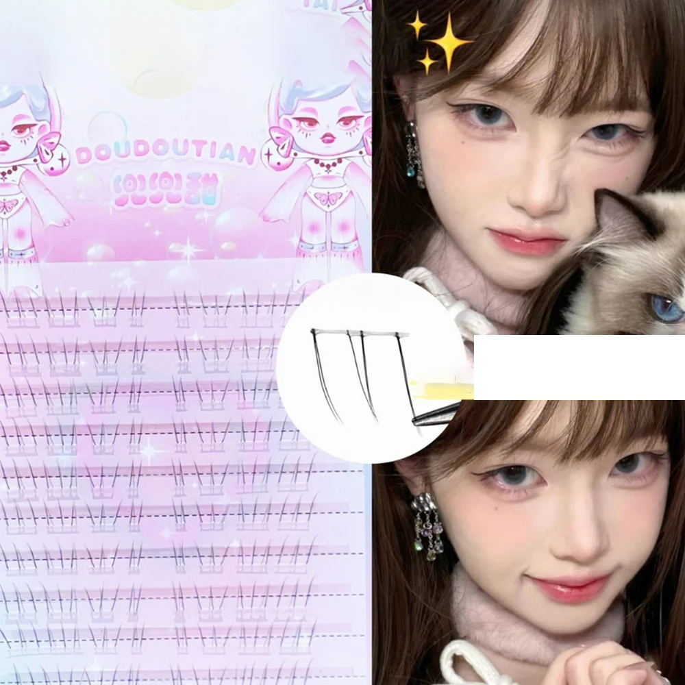 3/10 linhas unissex cílios inferiores transparentes terrier cílios de alta qualidade simulação natural falso cílios extensão maquiagem ferramentas