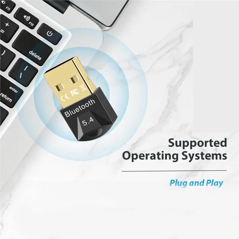 Bluetooth Adapter For PC USB Bluetooth 5.4 Adapter For Speaker Mouse Keyboard Wireless Dongle Transmitter Receiver