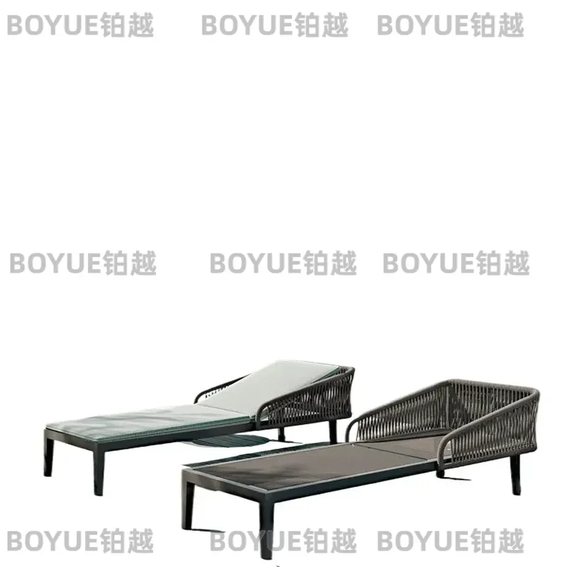 Outdoor Rattan Sofa Set 3 Seater Wicker Patio Furniture Garden Terrace Balcony Lounge Chair with Coffee Table Villa Courtyard