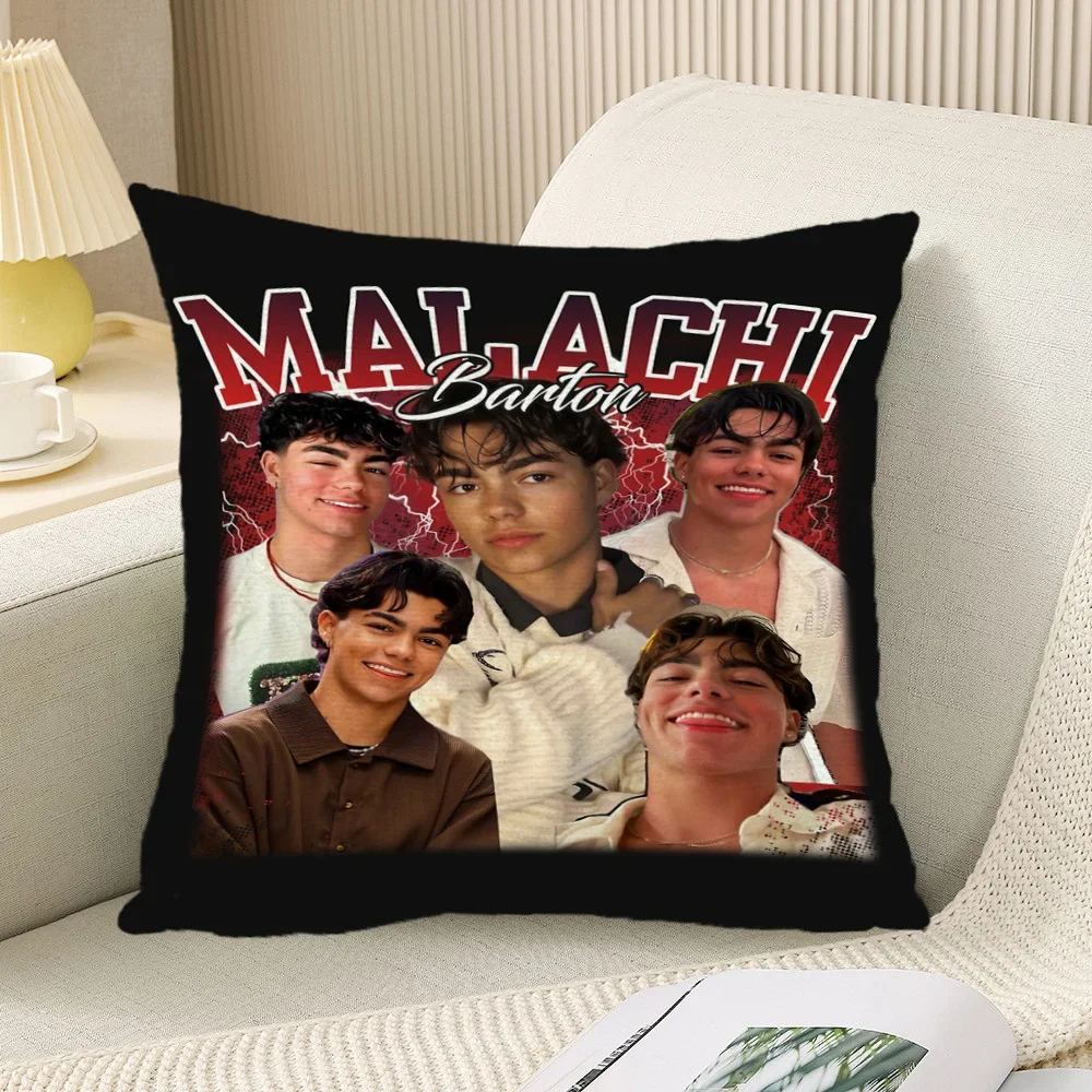 Custom 1pc Malachi Barton Portrait Print Decorative Square Throw Pillow Covers, Cushion Covers Double-sided Printing 18x18 Inche